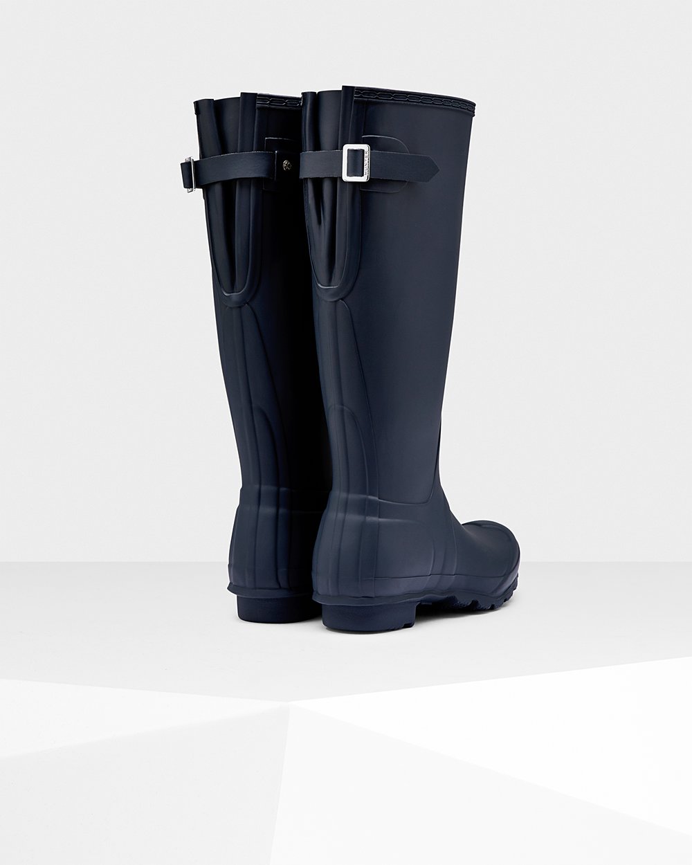 Womens Hunter Tall Rain Boots Navy - Original Back Adjustable - 4129576-OJ